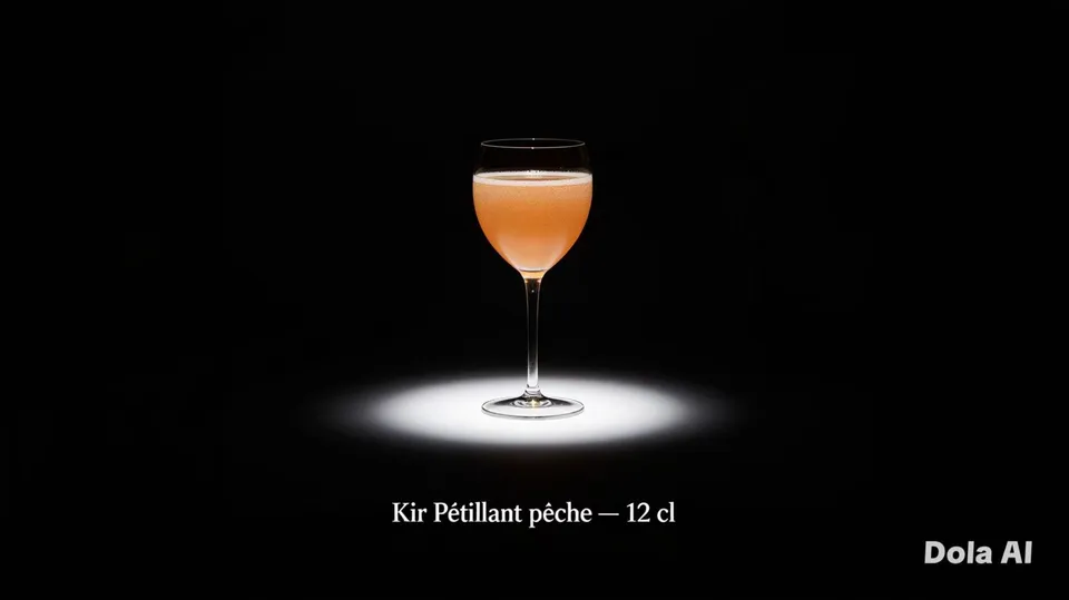 Kir pétillant pêche 12cl